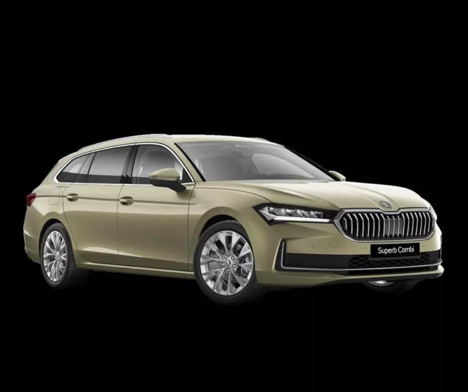 skoda superb combi geel